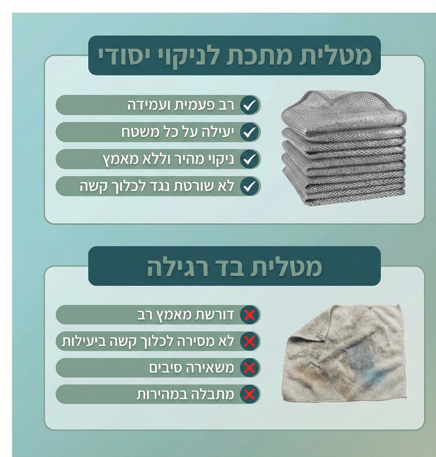 20 מטליות מתכת למטבח